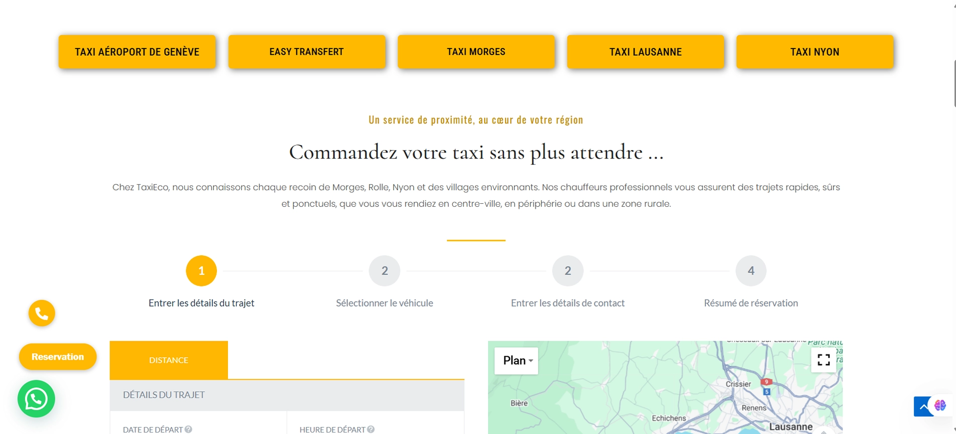 Capture d’écran taxieco réalisation refonte media web services 2