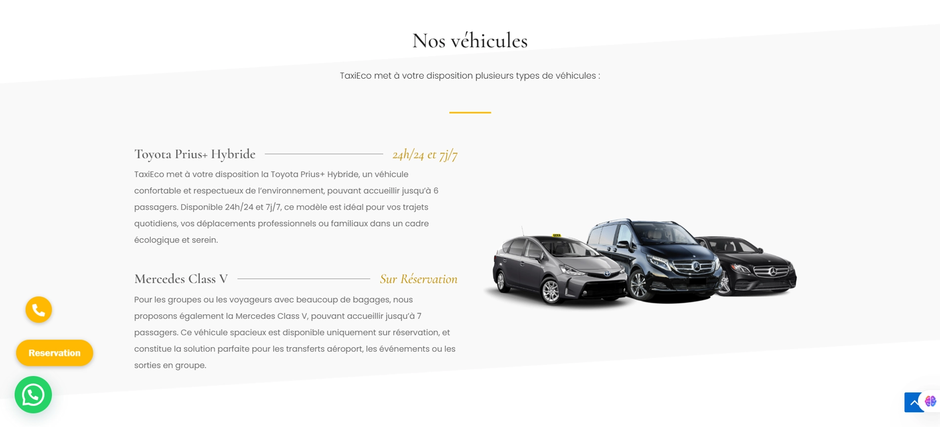 Capture d’écran taxieco réalisation refonte media web services 5
